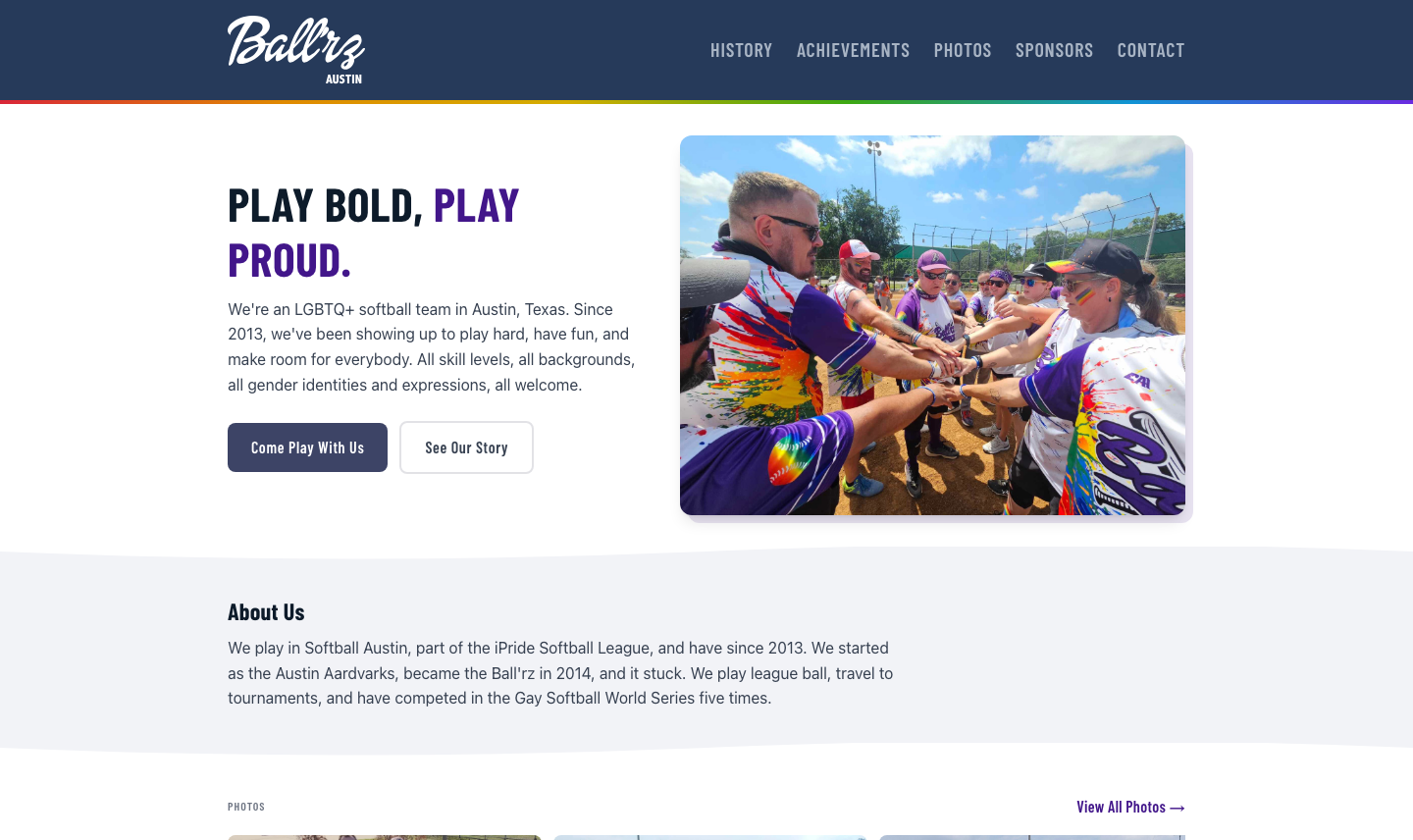 Austin Ball'rz website